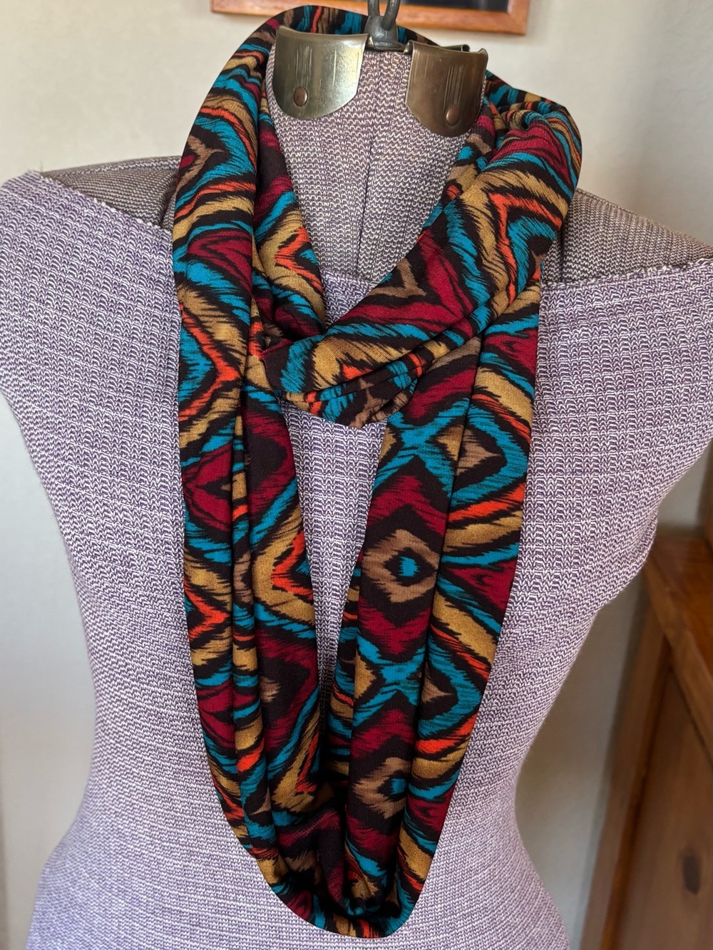 Desert print Infinity personally handmade scarf. Perfect casual wear with jeans! - Picture 2 of 4